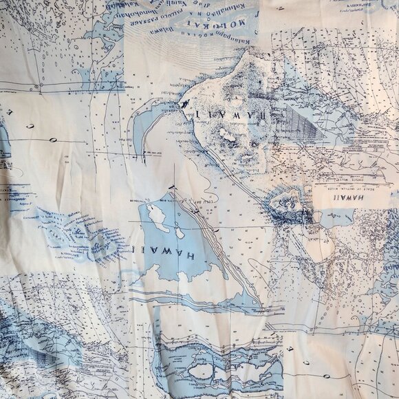 Tori Richard Mens Long Sleeve Hawaiian Map Shirt Cotton/Spandex 3XL - Picture 5 of 6